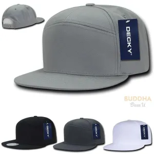 1 Dozen 7 Panel Cotton Snapbacks Flat Bill Baseball Hats Caps Wholesale Bulk