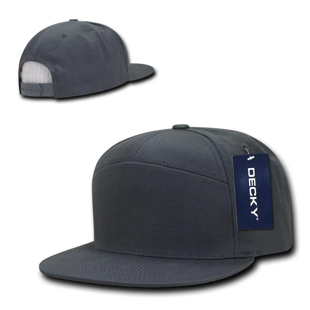 1 Dozen 7 Panel Cotton Snapbacks Flat Bill Baseball Hats Caps Wholesale Bulk