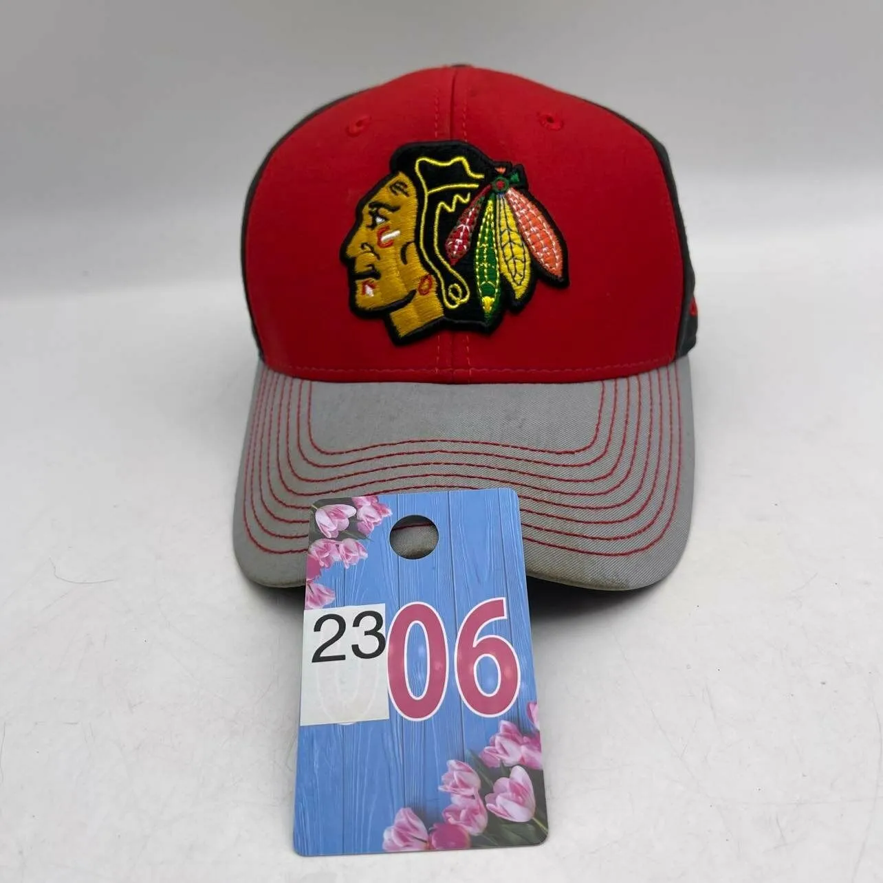 adidas Chicago Blackhawks NHL Team Authentic Pro Flex Fit Hat/Cap S/M