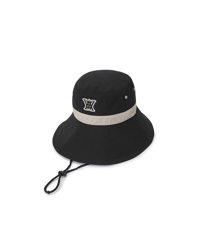ANEW Unbalanced Wide Brim Bucket Hat - Black