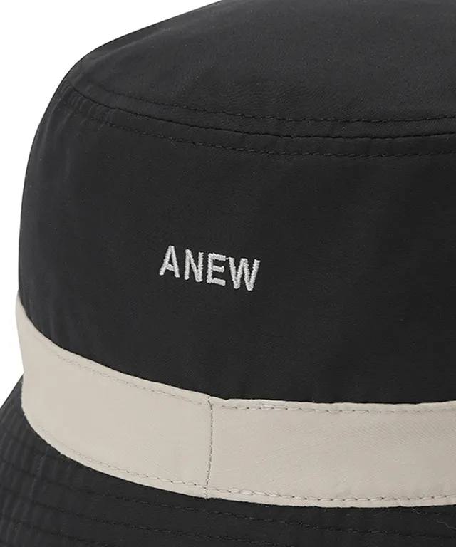 ANEW Unbalanced Wide Brim Bucket Hat - Black