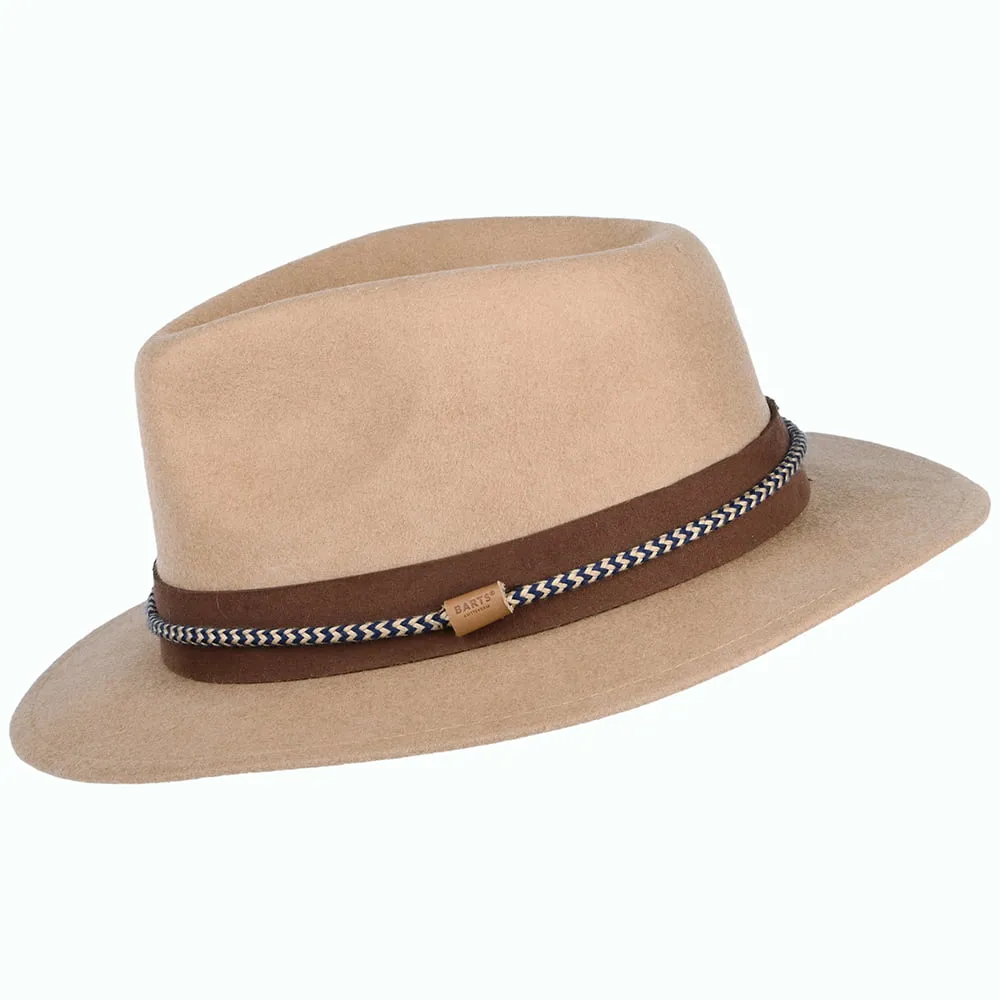 Barts Hats Taxas Wool Felt Fedora Hat - Brown