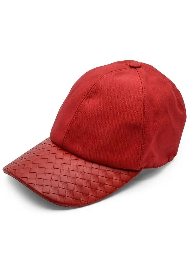 Baseball check pattern leather hat