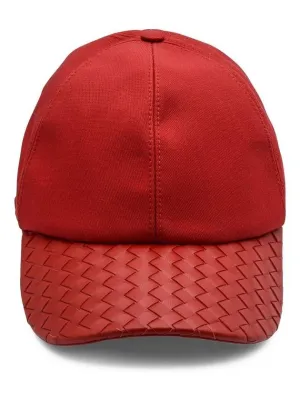 Baseball check pattern leather hat