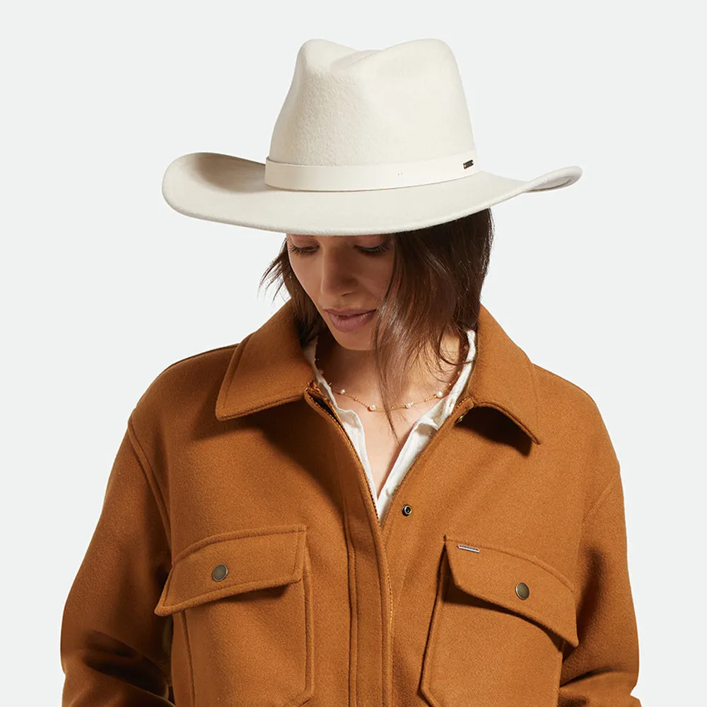 Brixton Hats Harper Wool Felt Fedora Hat - Cream