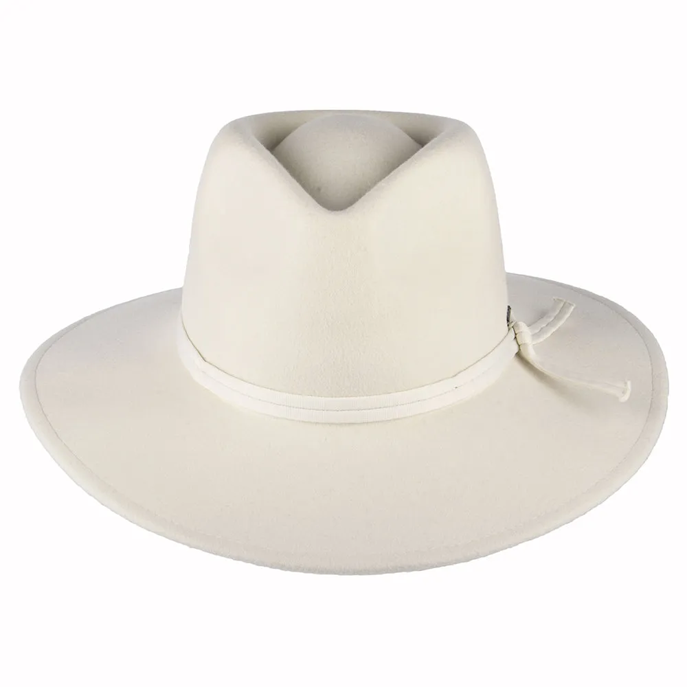 Brixton Hats Joanna Wool Felt Packable Fedora Hat - Off White