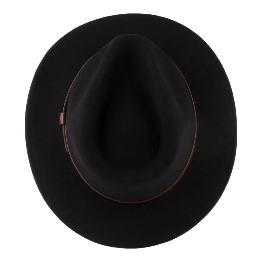 Brixton Hats Messer Fedora - Black with Brown Band