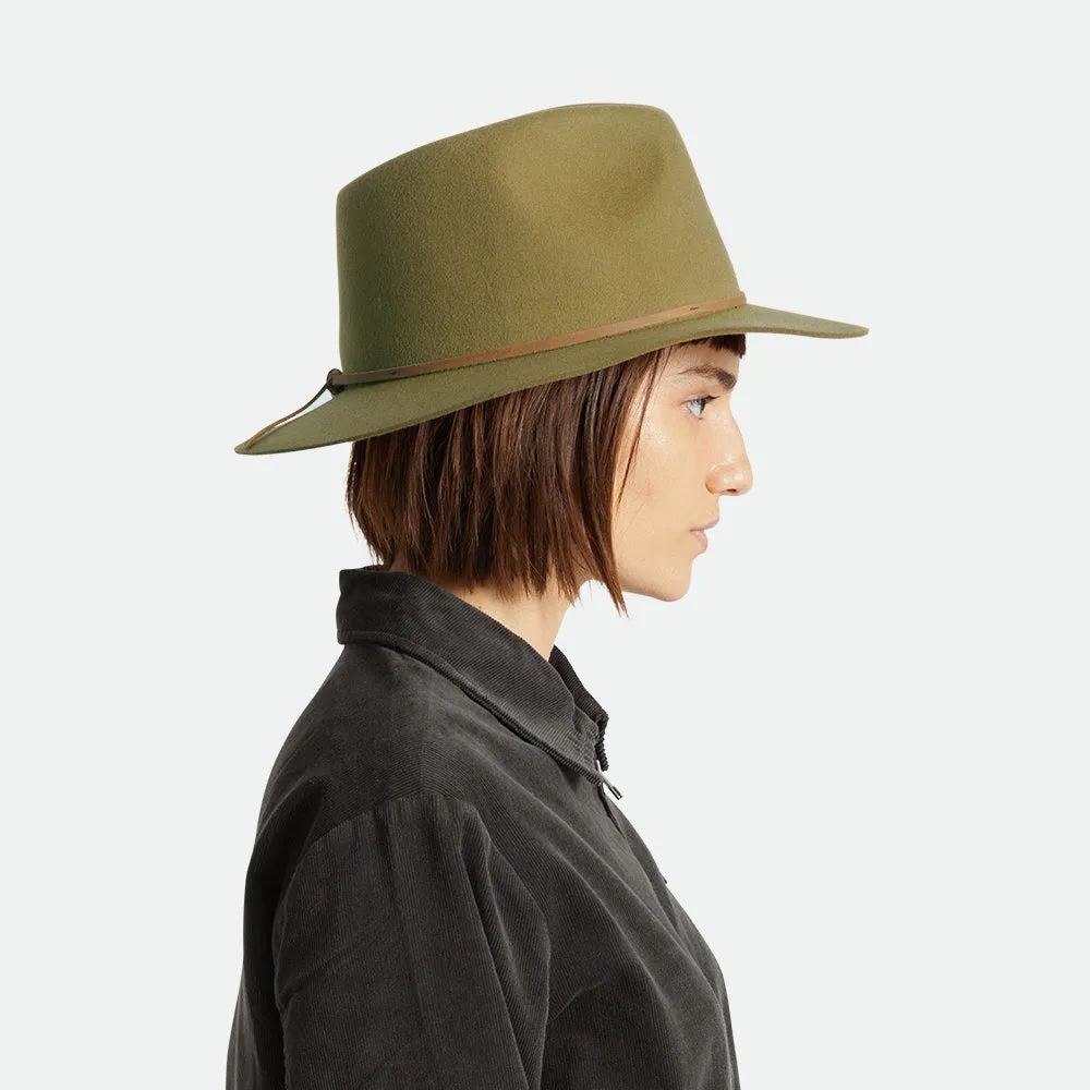 Brixton Hats Wesley Wool Felt Fedora Hat - Bronze