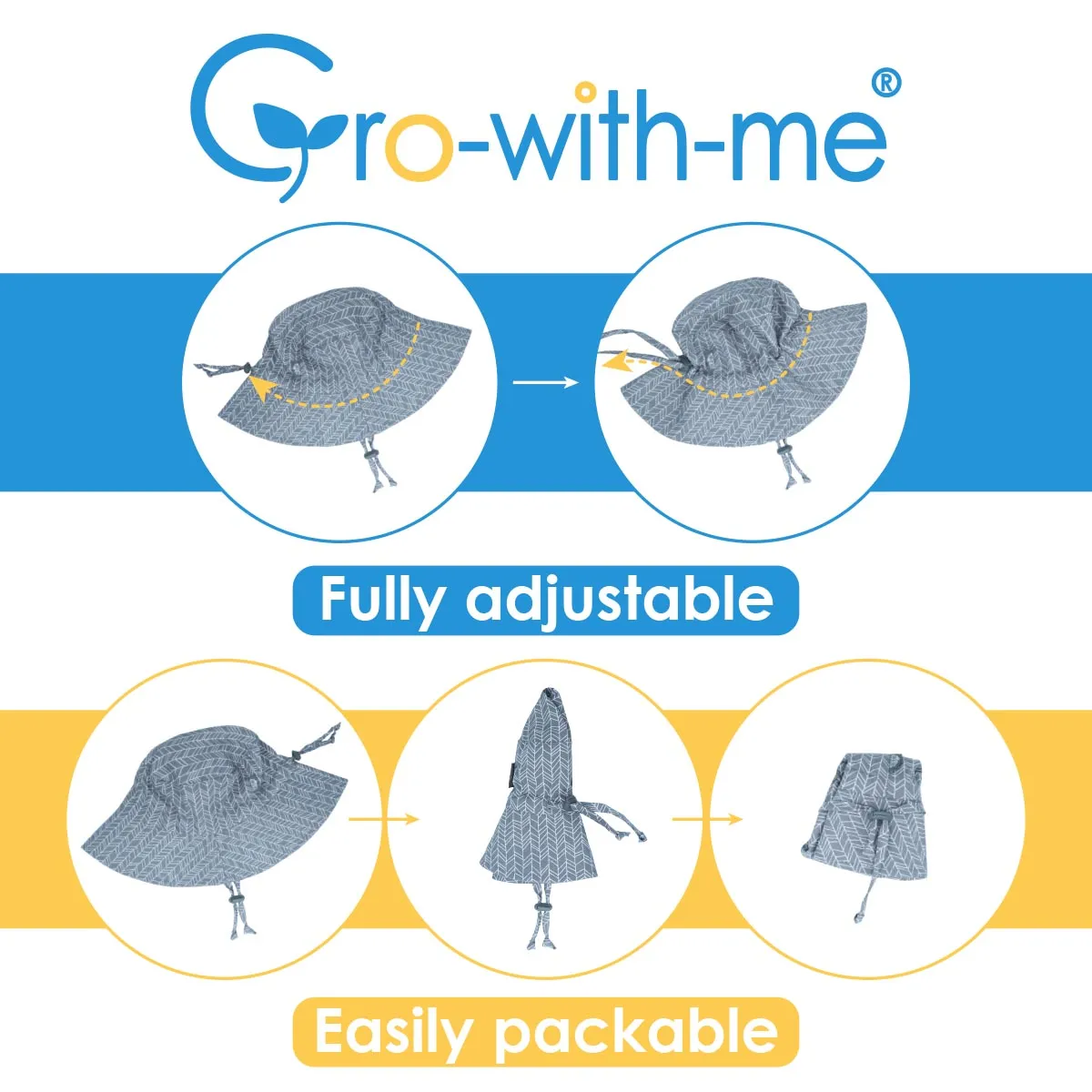 Bucket Cotton Sun Hat, 50  UPF, Adjustable – Anchor