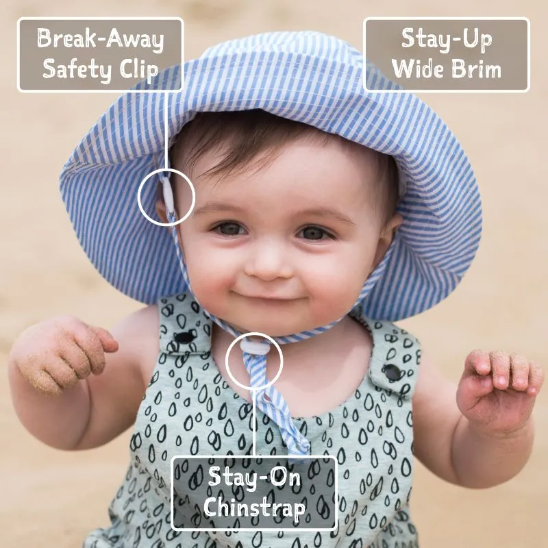Bucket Cotton Sun Hat, 50  UPF, Adjustable – Anchor