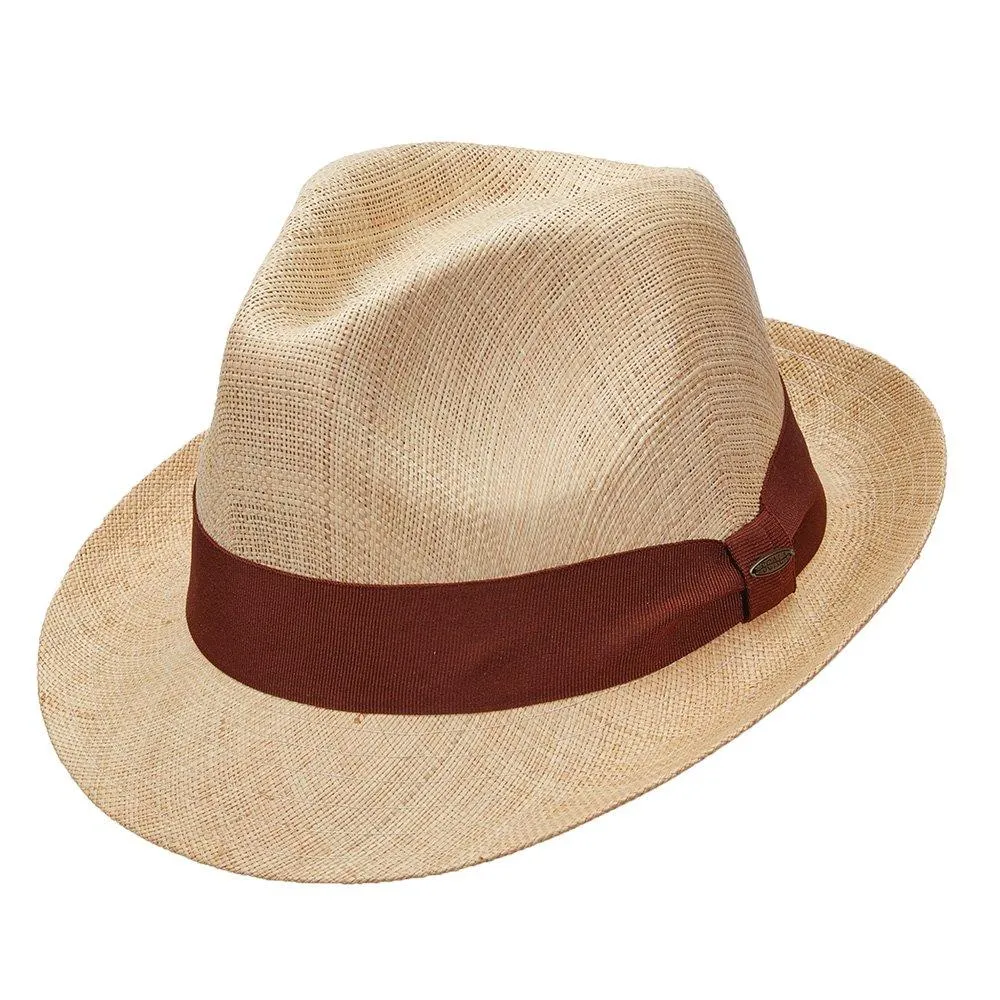 Cavalier - Scala Unisex Natural Matte Raffia Straw Fedora Hat