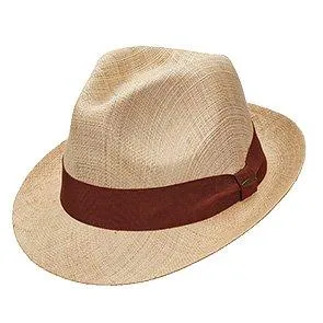 Cavalier - Scala Unisex Natural Matte Raffia Straw Fedora Hat