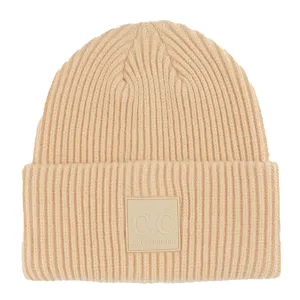 C.C Unisex Winter Thick Knit Plain Cuff Skull Cap Beanie Hat