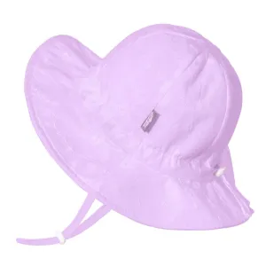 Cotton Floppy Sun Hat, 50  UPF, Adjustable – Lavender Daisy