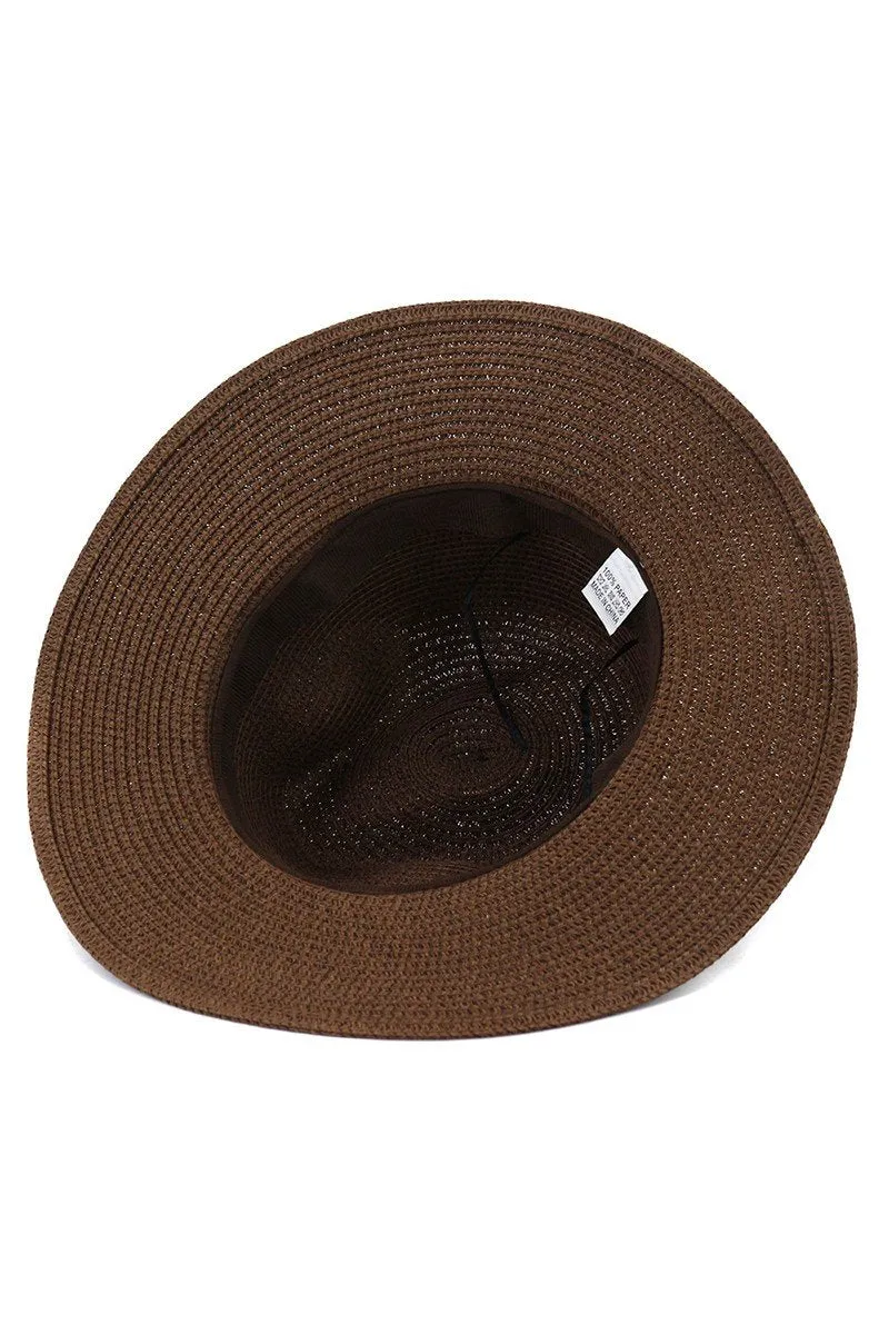 DANDY BUCKLE BELT WIDE BRIM SUMMER PANAMA HAT