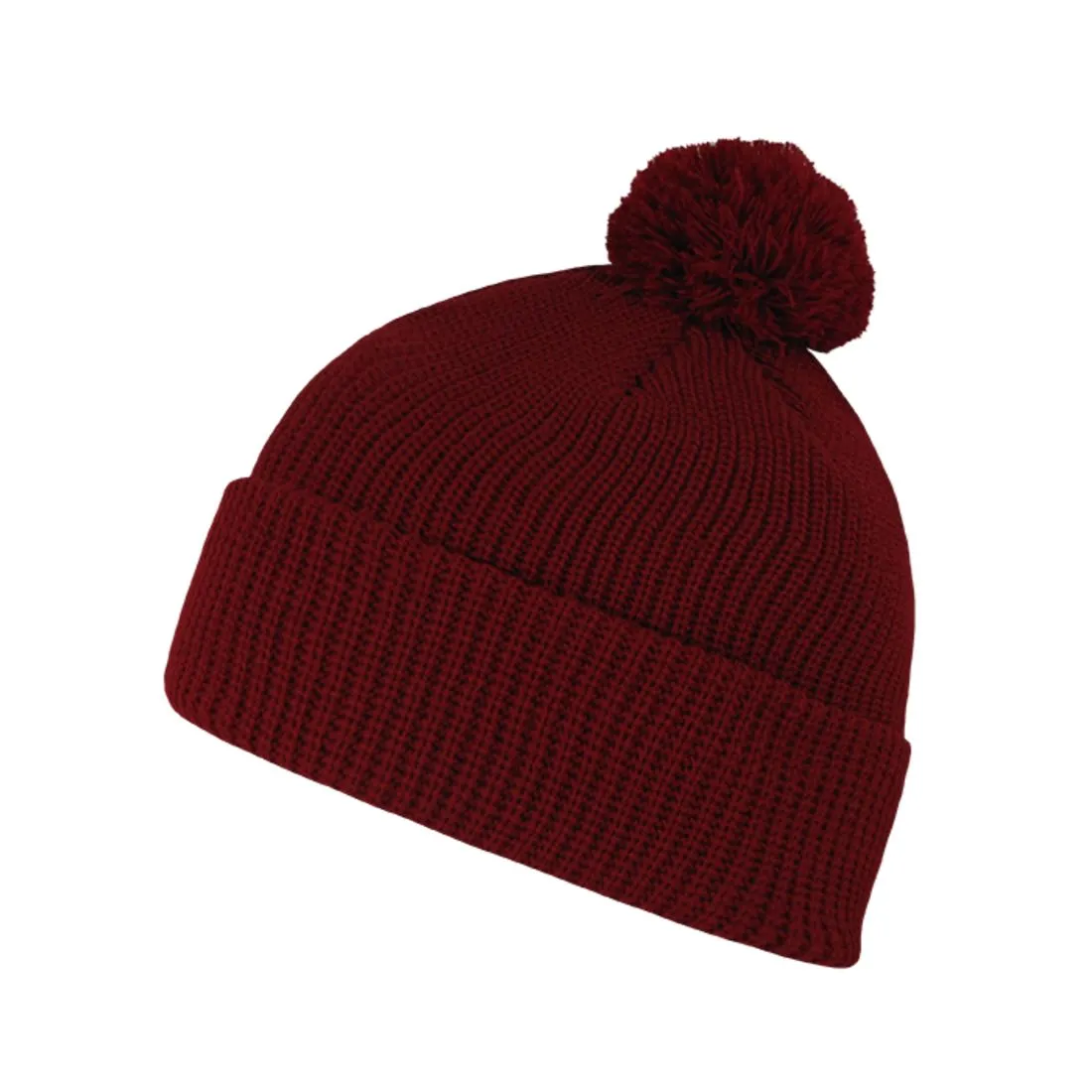 Decky 686 Pom Pom Knit Beanies Hats Long Cuffed Soft Warm Winter Ski Caps