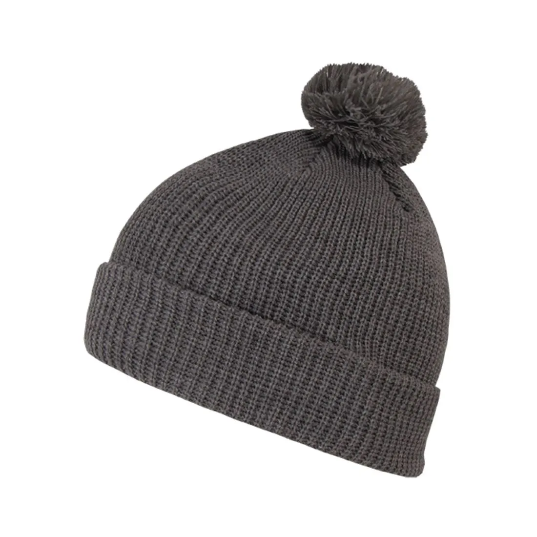 Decky 686 Pom Pom Knit Beanies Hats Long Cuffed Soft Warm Winter Ski Caps