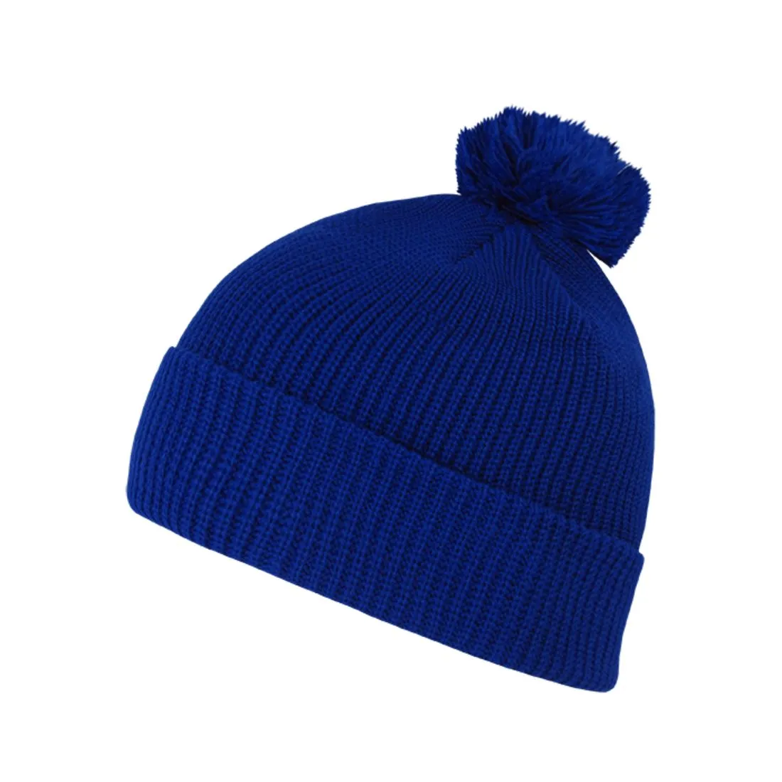 Decky 686 Pom Pom Knit Beanies Hats Long Cuffed Soft Warm Winter Ski Caps