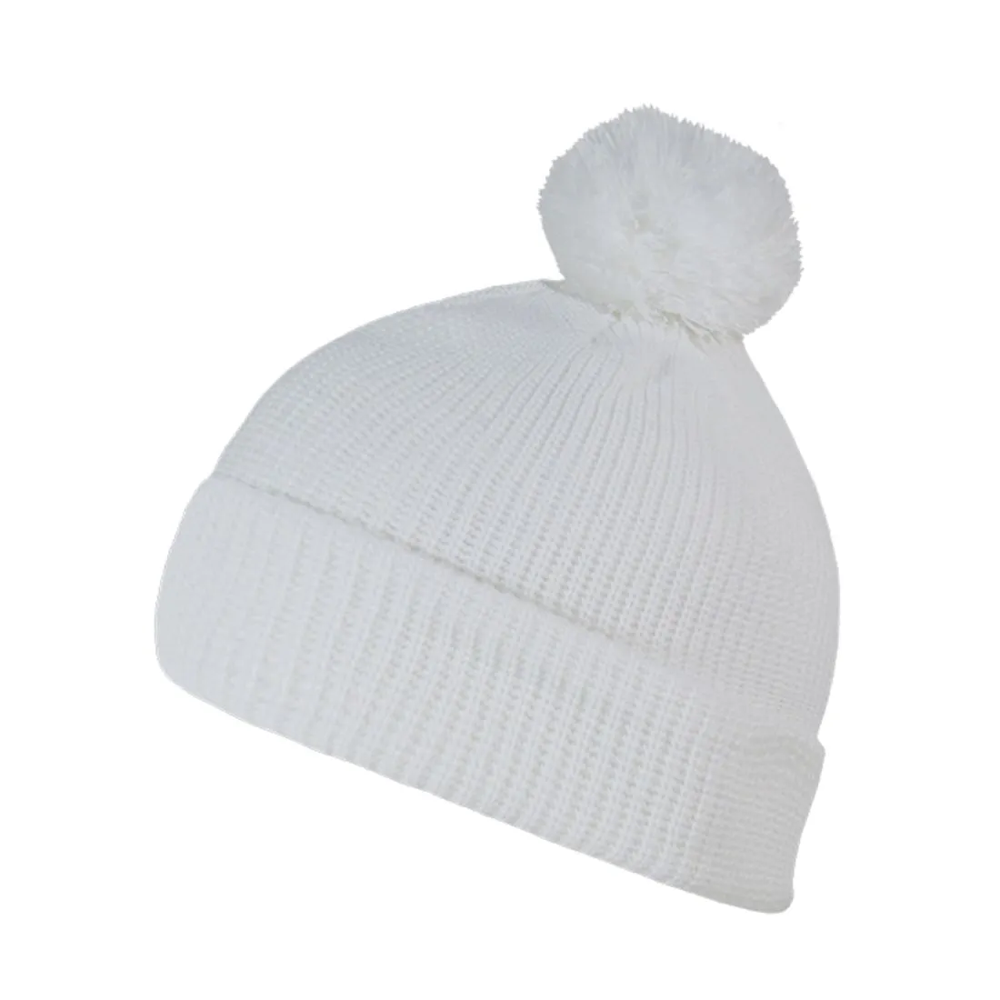 Decky 686 Pom Pom Knit Beanies Hats Long Cuffed Soft Warm Winter Ski Caps