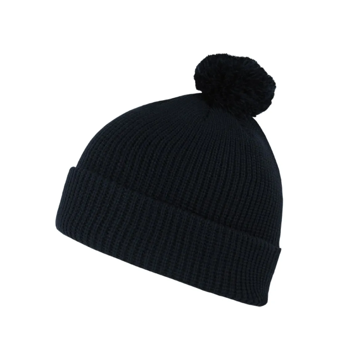 Decky 686 Pom Pom Knit Beanies Hats Long Cuffed Soft Warm Winter Ski Caps