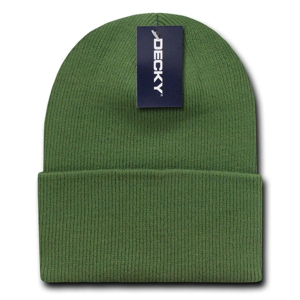 Decky Warm Winter Classic Beanies Cuffed Knit Ski Snowboard Skull Caps Hats Snug