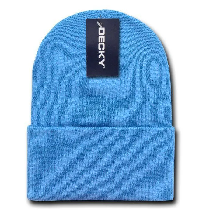 Decky Warm Winter Classic Beanies Cuffed Knit Ski Snowboard Skull Caps Hats Snug