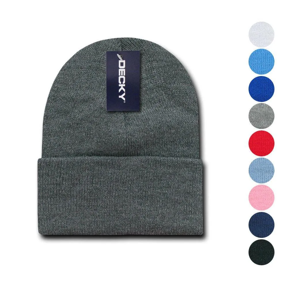 Decky Warm Winter Classic Beanies Cuffed Knit Ski Snowboard Skull Caps Hats Snug