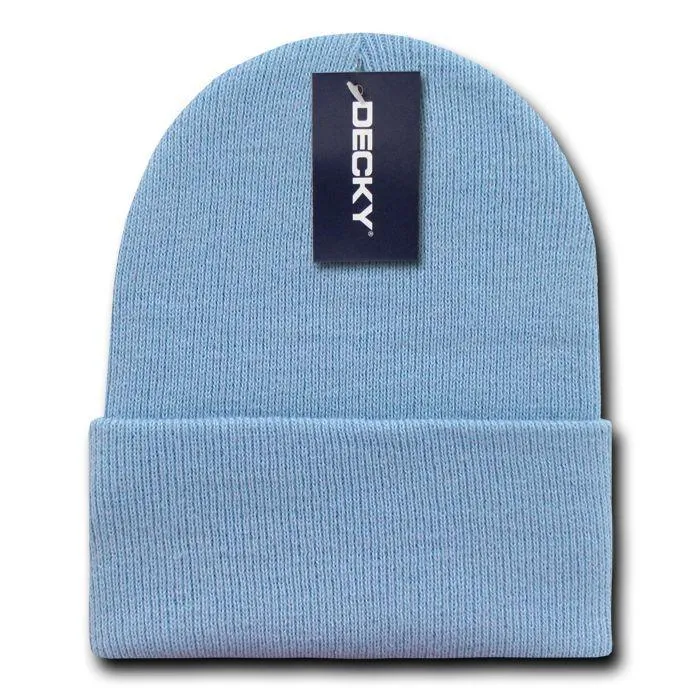 Decky Warm Winter Classic Beanies Cuffed Knit Ski Snowboard Skull Caps Hats Snug