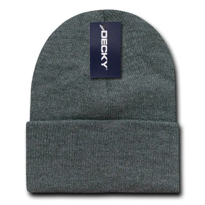 Decky Warm Winter Classic Beanies Cuffed Knit Ski Snowboard Skull Caps Hats Snug
