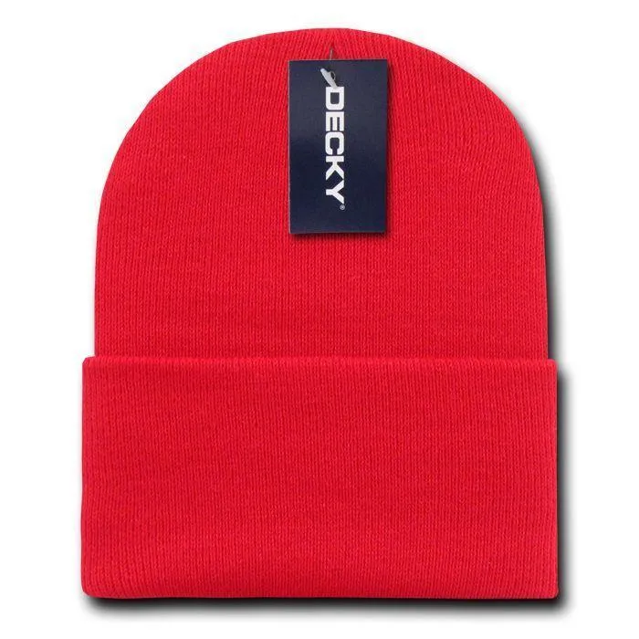 Decky Warm Winter Classic Beanies Cuffed Knit Ski Snowboard Skull Caps Hats Snug