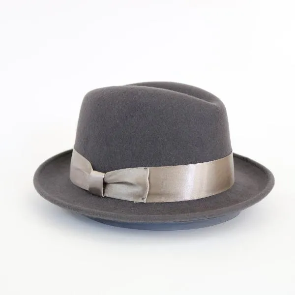 Dobbs Homburg Hat Wool Felt - Boulevard in Grey
