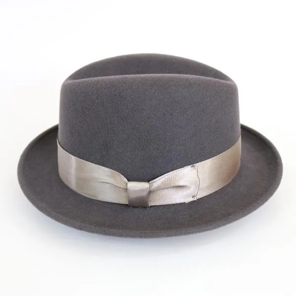 Dobbs Homburg Hat Wool Felt - Boulevard in Grey