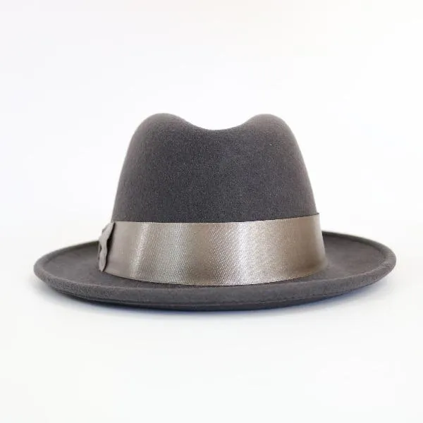 Dobbs Homburg Hat Wool Felt - Boulevard in Grey