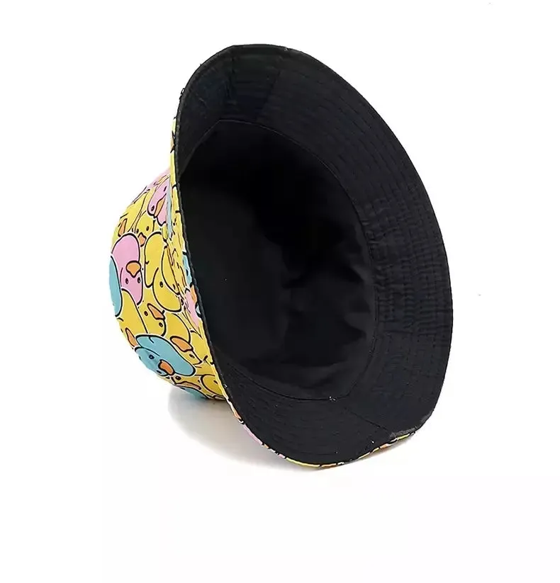 Duck Cartoon Reversible Bucket Hat