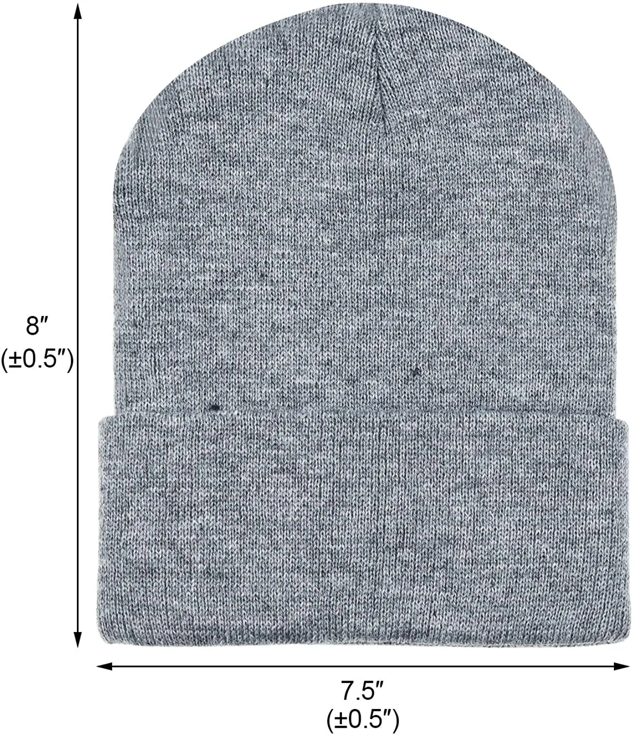 EAONE 2 Pack Winter Beanie Knitted Hat for Men Women Black & Grey Unisex Beanie Cap Stretchy Warm Cold Weather Stylish Cable Knitted Beanie Oversized Slouch Beanie Cap