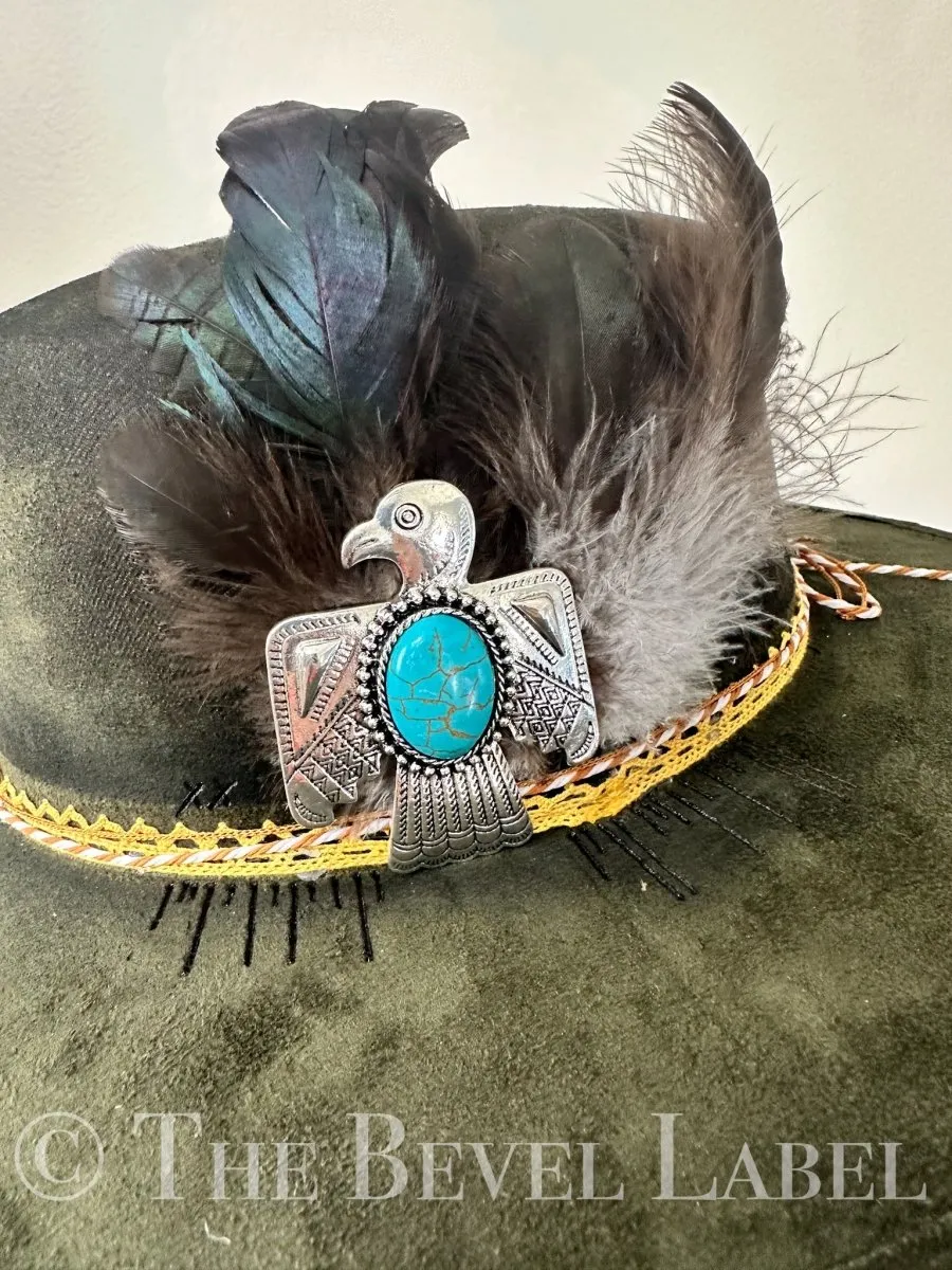 Emerald Queens Thunderbird Wide Brim Rancher