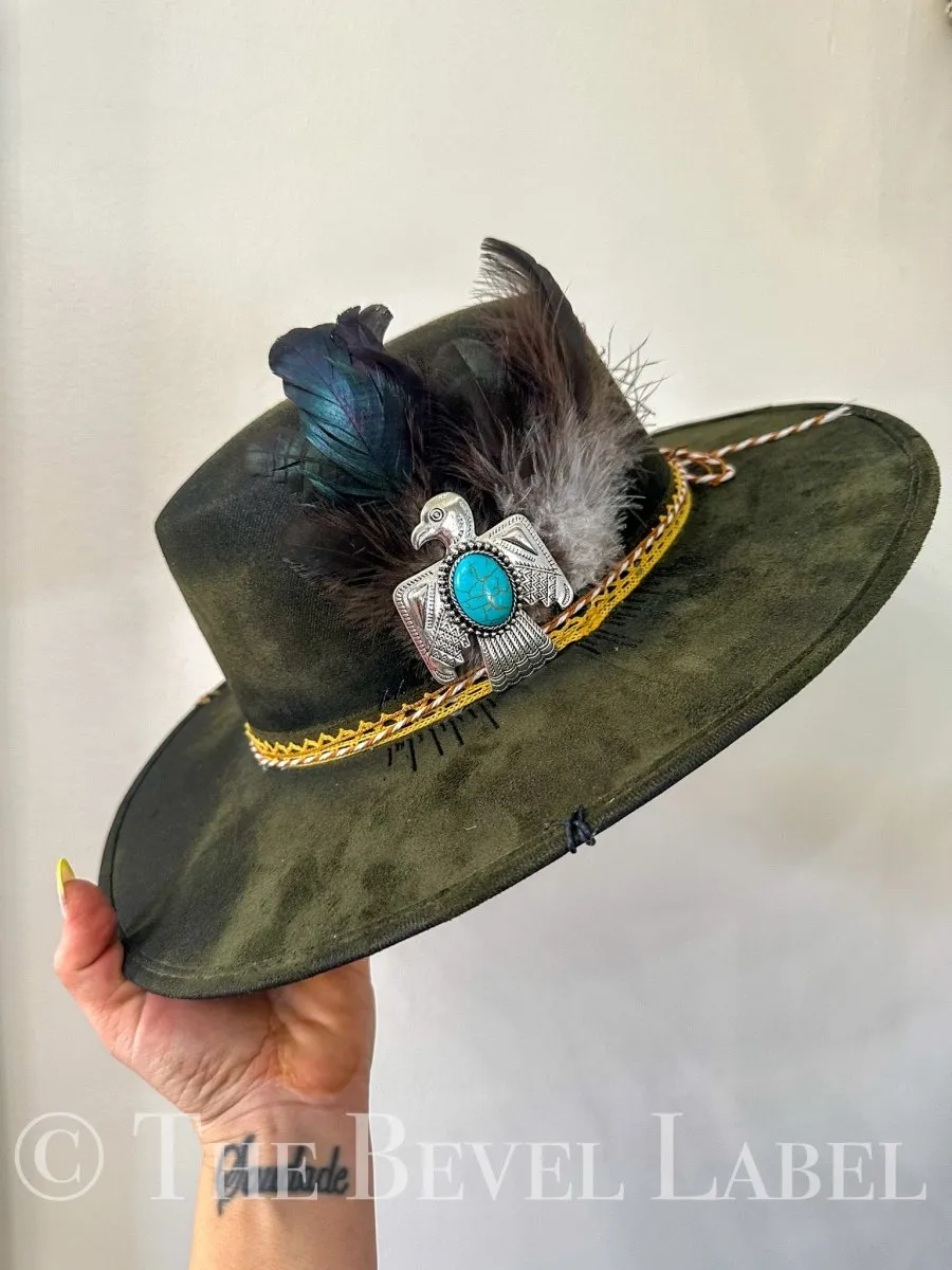 Emerald Queens Thunderbird Wide Brim Rancher