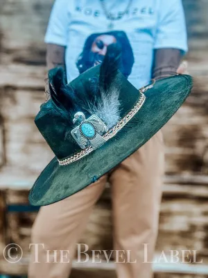 Emerald Queens Thunderbird Wide Brim Rancher