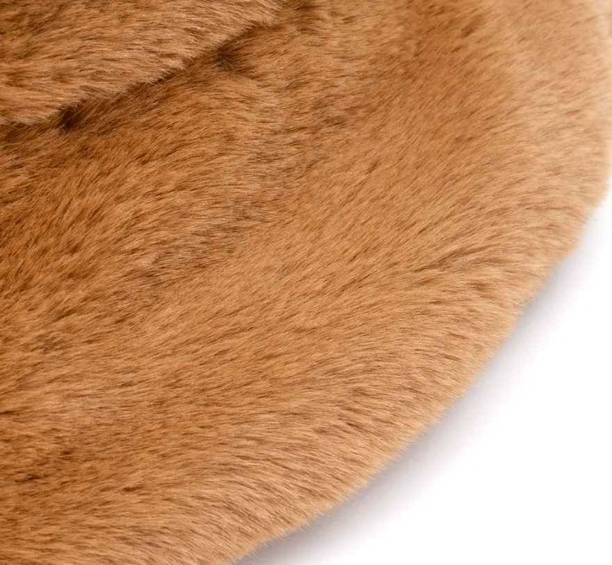 Faux Fur Bucket Hats With Brim Leopard Print or 4 Solid Colors