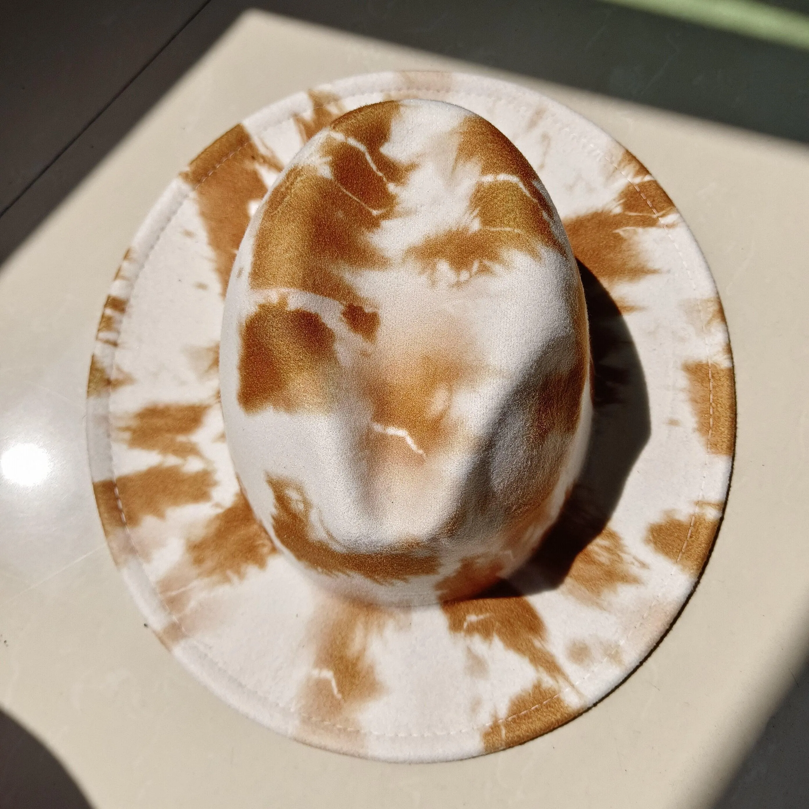 Fedora Wide Brim Tie Dye and Marble Hats