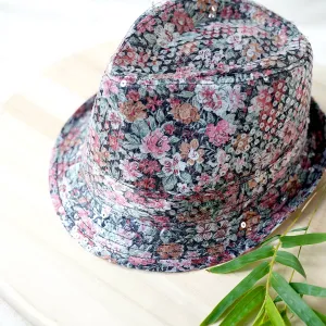 Floral Print Fedora Hat