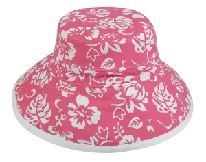 Flower Floral Bucket Hats Printed Sun Cotton Ribbon Fun Summer