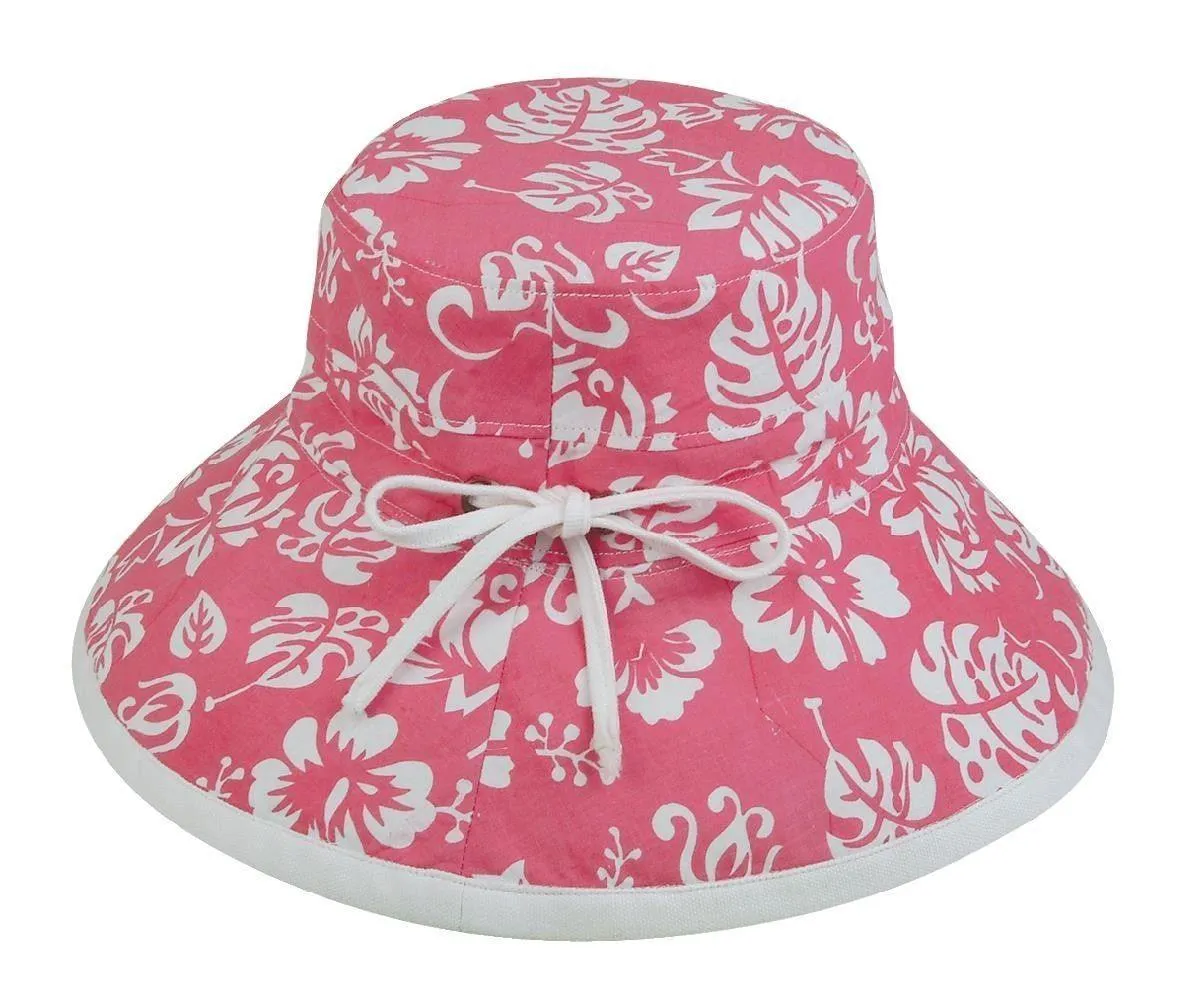 Flower Floral Bucket Hats Printed Sun Cotton Ribbon Fun Summer