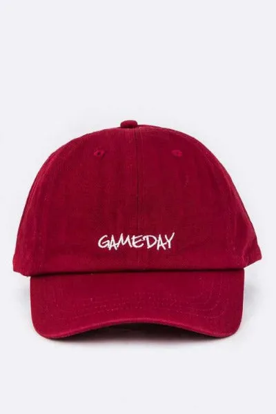 Game Day Embroidered Washed Cotton Cap