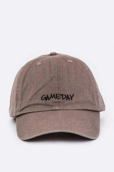 Game Day Embroidered Washed Cotton Cap