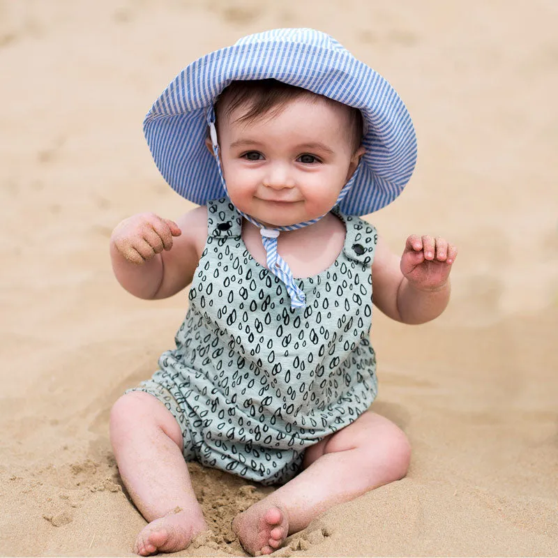 Gro-With-Me® Cotton Bucket Hat - Blue Stripes
