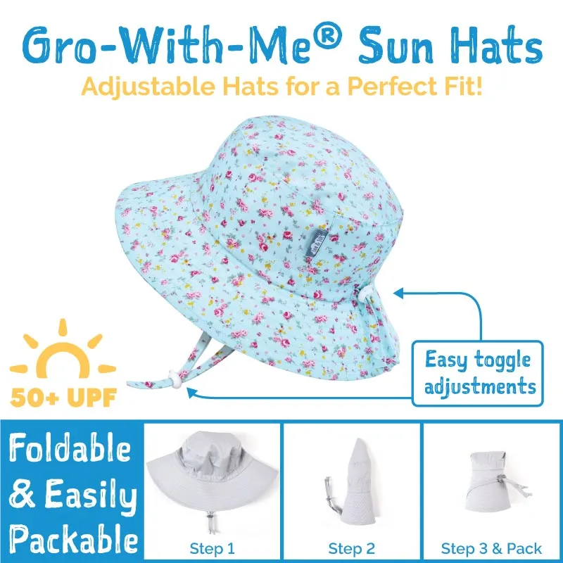 Gro-With-Me® Cotton Bucket Hat - Blue Stripes