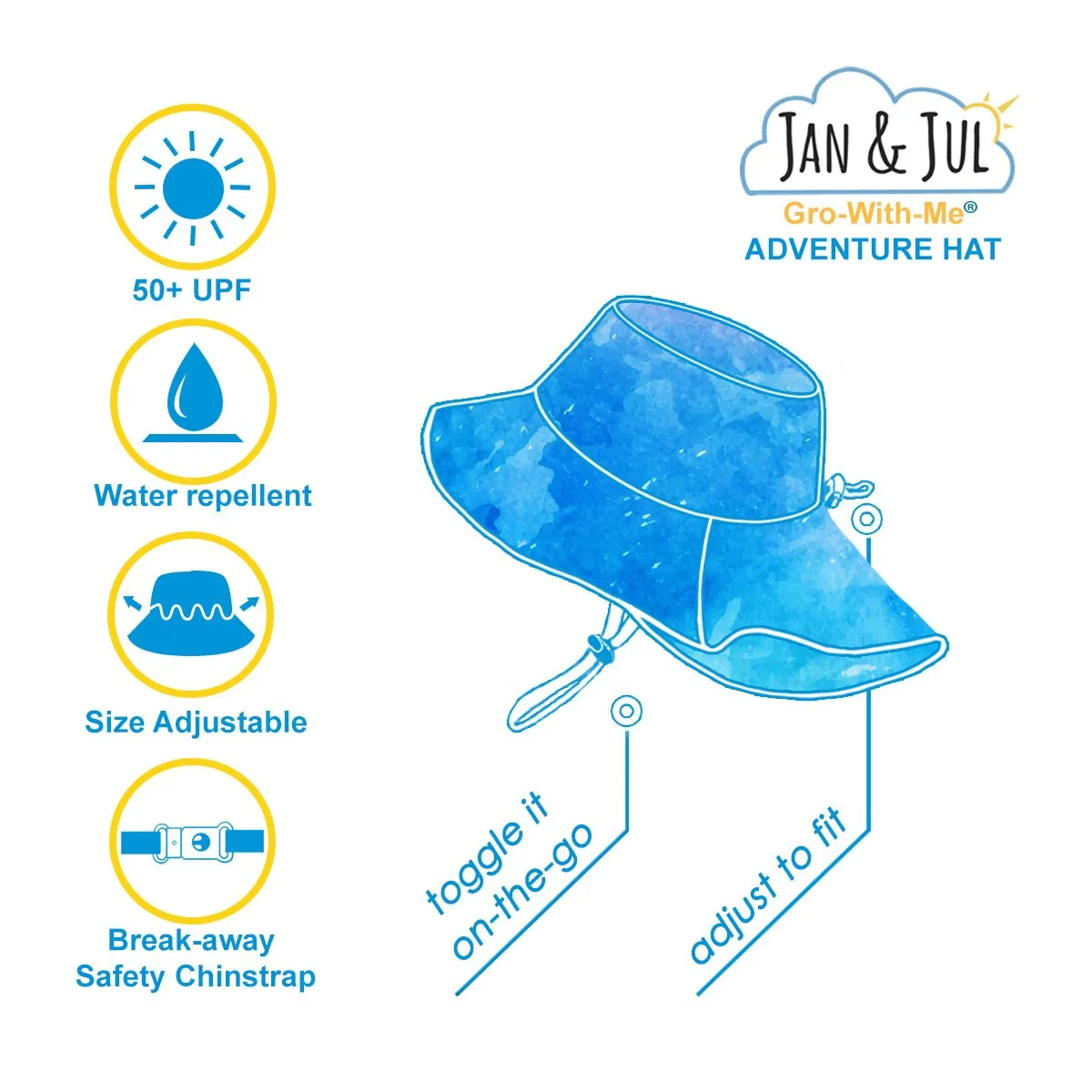 Jan & Jul Gro-with-me Aqua Dry Adventure Hat - Army Green