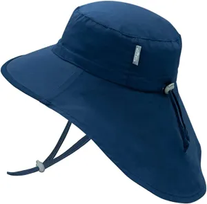 Jan & Jul Gro-With-Me Cotton Adventure Hat - Navy / Navy Trim