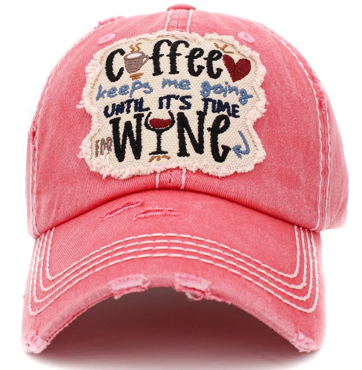 KBV1410 "COFFEE KEEPS ME GOING" Vintage Distressed Cotton Cap